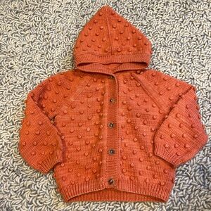 Misha & Puff Melon Hooded Popcorn Cardigan